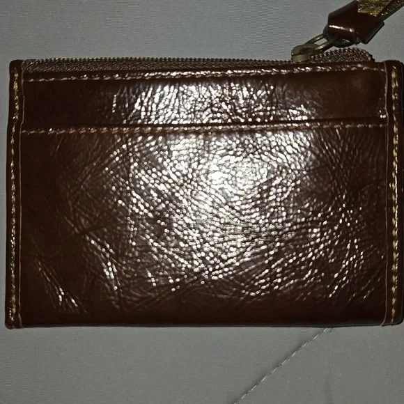 Coach Vintage Mini Skinny wallet with a keyring Dark Brown Leather - Picture 3 of 7